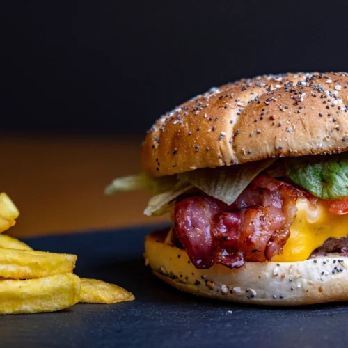 The Classic Poppy-Seeded Bacon Cheeseburger