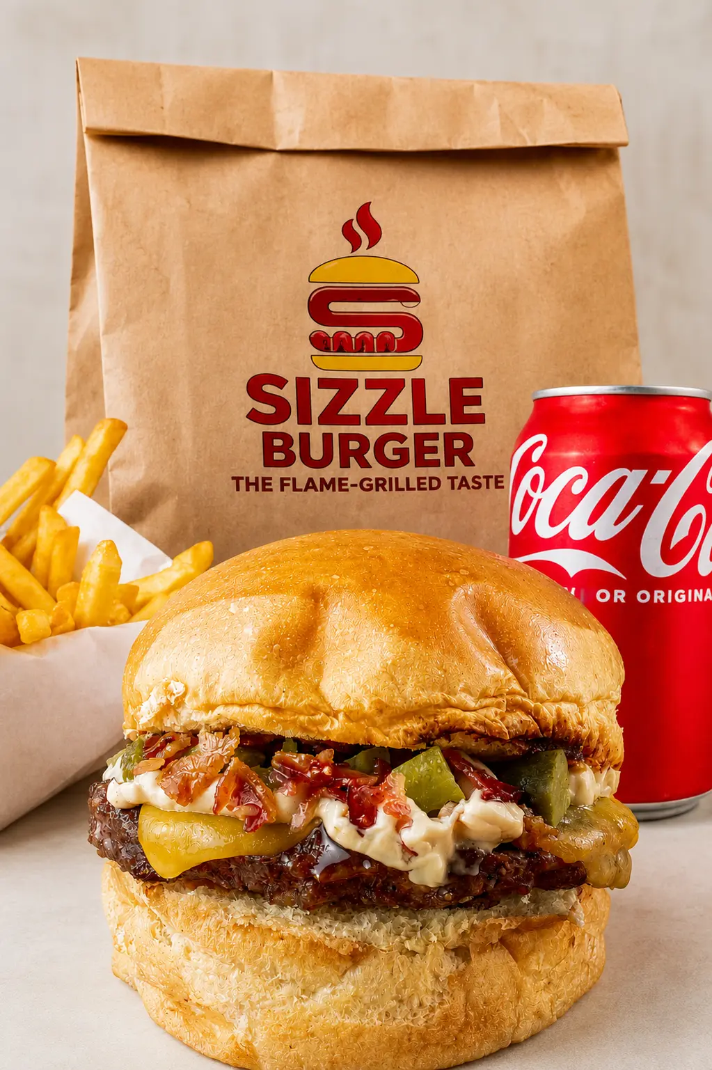 Sizzle Bacon & Pickle Combo Meal